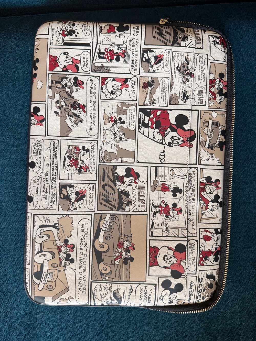 Kate Spade Mickey Mouse Comic laptop Sleeve - Beige/Red
